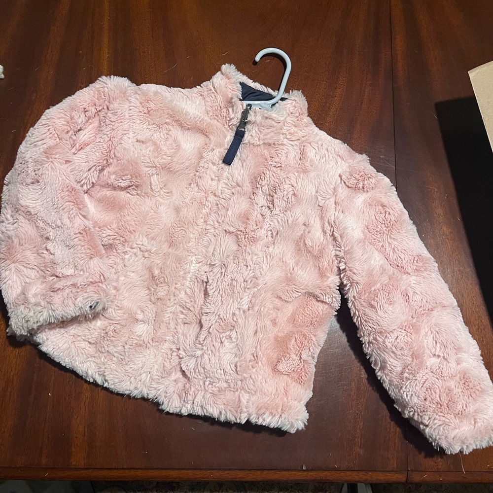 Miss Selfridge Blush Furry Kids Puffer Jacket